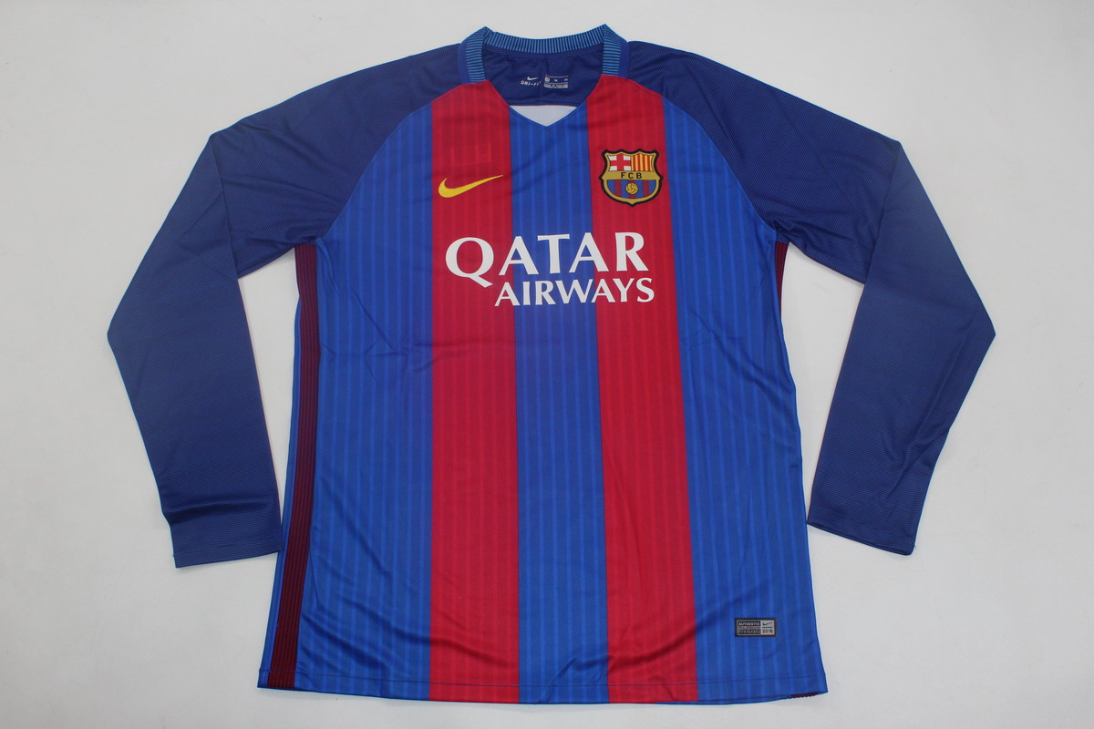 AAA Quality Barcelona 16/17 Home Long Soccer Jersey